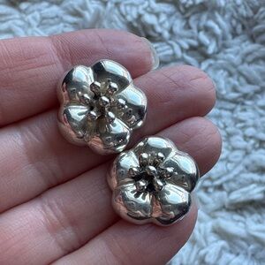 Taxco Sterling Silver Flower Earrings